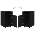 SZAFKA BOCZNA Z KÓŁKAMI CZARNA 33X38X60CM