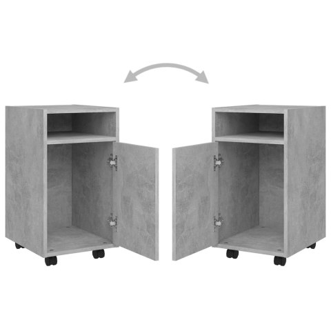 SZAFKA BOCZNA Z KÓŁKAMI SZAROŚĆ BETONU 33X38X60CM