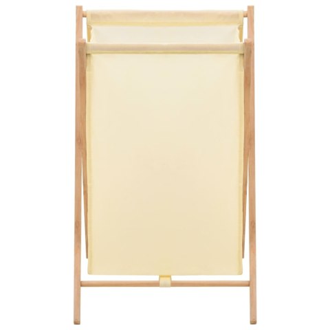 KOSZ NA PRANIE DREWNO CEDROWE I TKANINA BEŻOWY 42X41X64CM