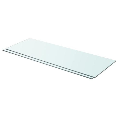 PÓŁKI, 2 SZT., PANEL Z PRZEZROCZYSTEGO SZKŁA, 80 X 30 CM