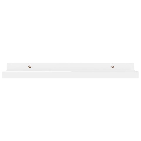 PÓŁKI ŚCIENNE 2 SZT POŁYSK BIAŁE 40X9X3CM