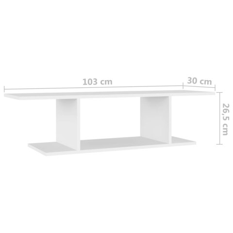 WISZĄCA SZAFKA TELEWIZYJNA BIAŁA 103X30X26,5CM