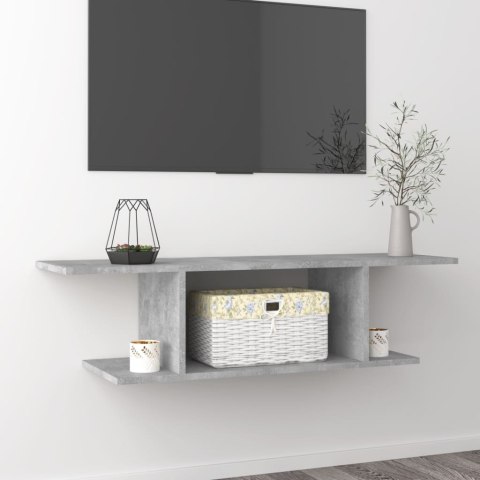 WISZĄCA SZAFKA TELEWIZYJNA, SZAROŚĆ BETONU, 103X30X26,5 CM