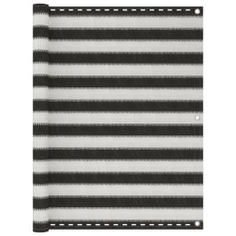 PARAWAN BALKONOWY Z HDPE 120X500CM ANTRACYTOWO-BIAŁY