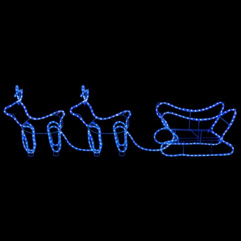 ŚWIĄTECZNA DEKORACJA ZEWNĘTRZNA: RENIFERY I SANIE 576 DIOD LED