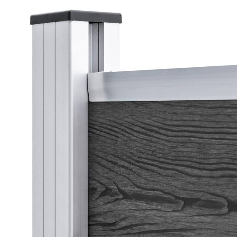 PANEL OGRODZENIOWY Z WPC 95X186CM CZARNY