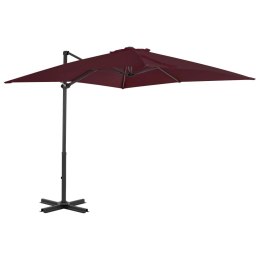 PARASOL WISZĄCY NA ALUMINIOWYM SŁUPKU BORDOWY 250X250CM