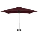 PARASOL WISZĄCY NA ALUMINIOWYM SŁUPKU BORDOWY 250X250CM