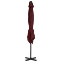 PARASOL WISZĄCY NA ALUMINIOWYM SŁUPKU BORDOWY 250X250CM