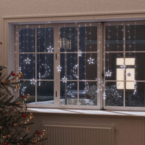 LAMPKI ŚWIĄTECZNE Z GWIAZDKAMI I KSIĘŻYCAMI NA PILOTA 345 LED