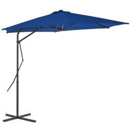 PARASOL OGRODOWY NA STALOWYM SŁUPKU NIEBIESKI 300X230CM