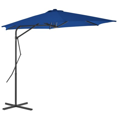 PARASOL OGRODOWY NA STALOWYM SŁUPKU NIEBIESKI 300X230CM