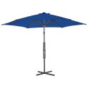 PARASOL OGRODOWY NA STALOWYM SŁUPKU NIEBIESKI 300X230CM
