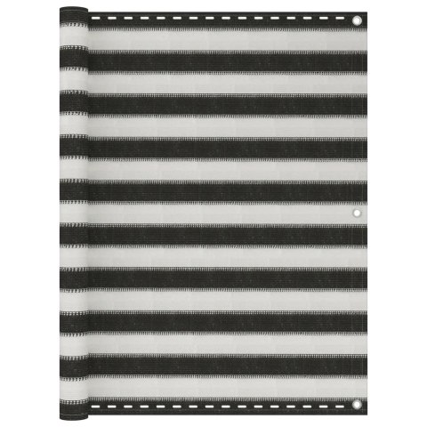 PARAWAN BALKONOWY Z HDPE 120X300CM ANTRACYTOWO-BIAŁY