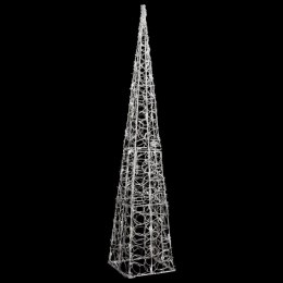 STOŻEK DEKORACYJNY AKRYLOWY ZIMNE BIAŁE LED 120CM