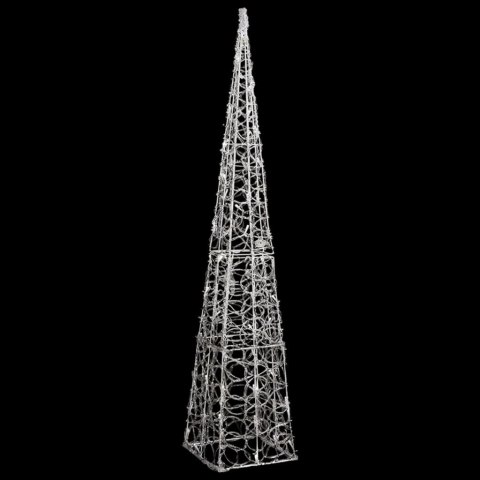 STOŻEK DEKORACYJNY AKRYLOWY ZIMNE BIAŁE LED 120CM