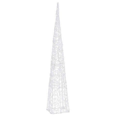 STOŻEK DEKORACYJNY AKRYLOWY ZIMNE BIAŁE LED 120CM