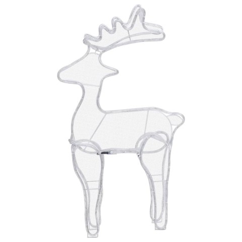 ŚWIĄTECZNA DEKORACJA RENIFER Z SIATKI 306 LED 60X24X89CM