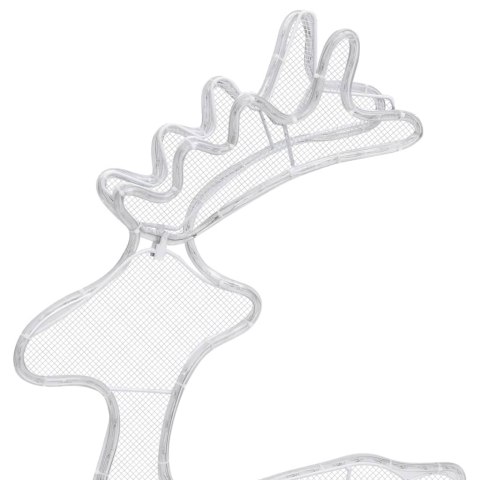 ŚWIĄTECZNA DEKORACJA RENIFER Z SIATKI 306 LED 60X24X89CM