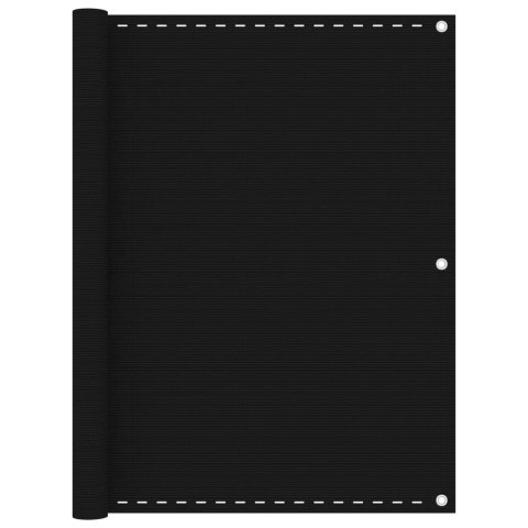 PARAWAN BALKONOWY CZARNY 120X500CM HDPE