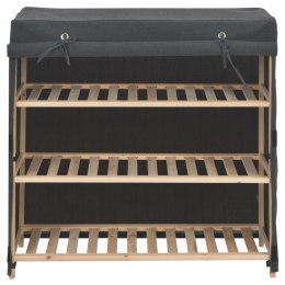 SZAFKA NA BUTY Z POKROWCEM SZARA 79X40X80CM TKANINA