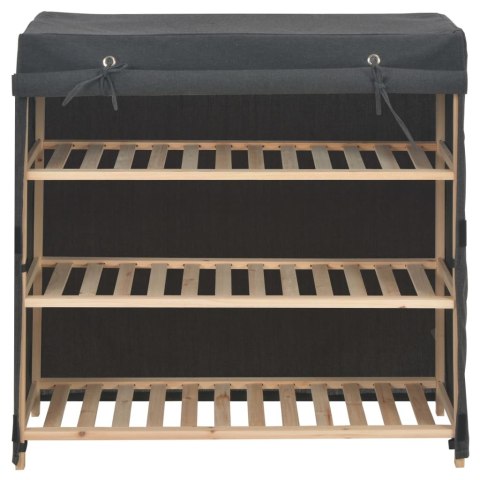 SZAFKA NA BUTY Z POKROWCEM SZARA 79X40X80CM TKANINA