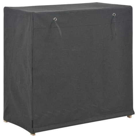 SZAFKA NA BUTY Z POKROWCEM SZARA 79X40X80CM TKANINA