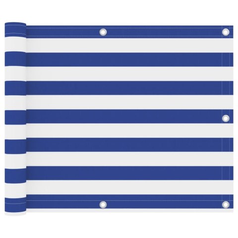 PARAWAN BALKONOWY BIAŁO-NIEBIESKI 75X500CM WODOODPORNY