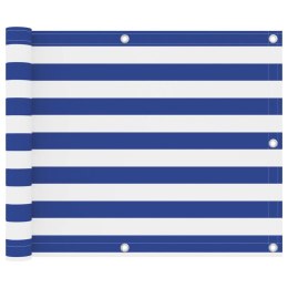 PARAWAN BALKONOWY BIAŁO-NIEBIESKI 75X400CM WODOODPORNY