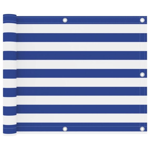 PARAWAN BALKONOWY BIAŁO-NIEBIESKI 75X400CM WODOODPORNY