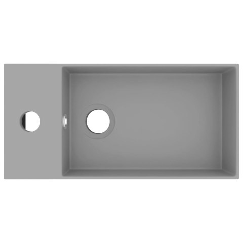 UMYWALKA Z OTWOREM PRZELEWOWYM CERAMIKA JASNOSZARA