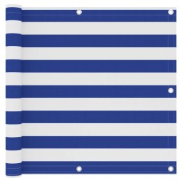 PARAWAN BALKONOWY BIAŁO-NIEBIESKI 90X500CM WODOODPORNY