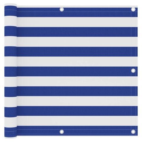 PARAWAN BALKONOWY BIAŁO-NIEBIESKI 90X500CM WODOODPORNY