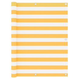 PARAWAN BALKONOWY BIAŁO-ŻÓŁTY 120X600CM WODOODPORNY