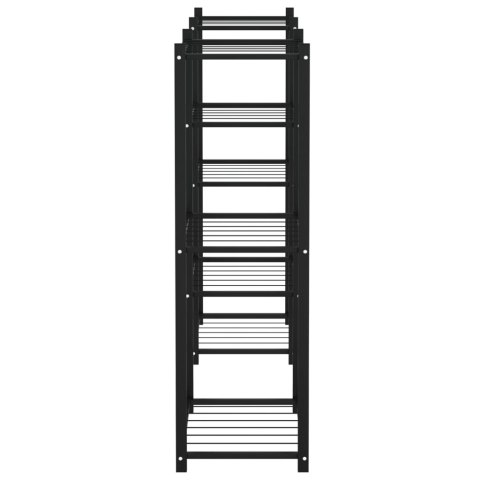 STOJAK NA KWIATY 83X25X80CM CZARNY ŻELAZNY
