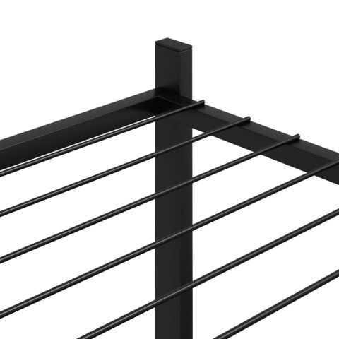 STOJAK NA KWIATY 83X25X80CM CZARNY ŻELAZNY