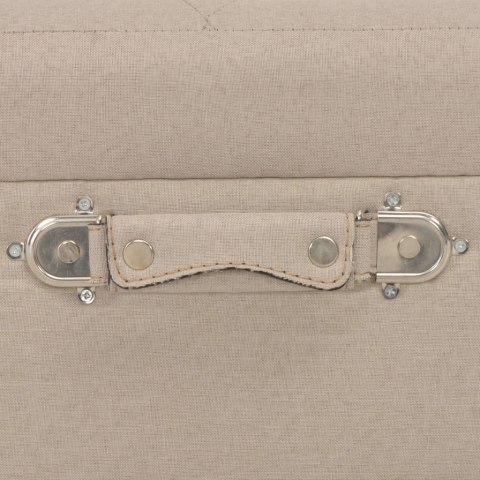 STOŁEK ZE SCHOWKIEM 40CM BEŻOWY TKANINA