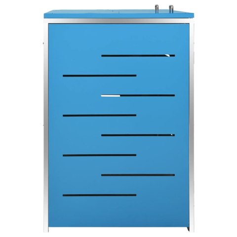 OSŁONA NA 2 KOSZE NA ŚMIECI 138X77,5X115,5CM STAL NIERDZEWNA