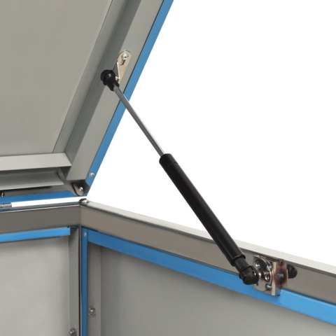 OSŁONA NA 2 KOSZE NA ŚMIECI 138X77,5X115,5CM STAL NIERDZEWNA