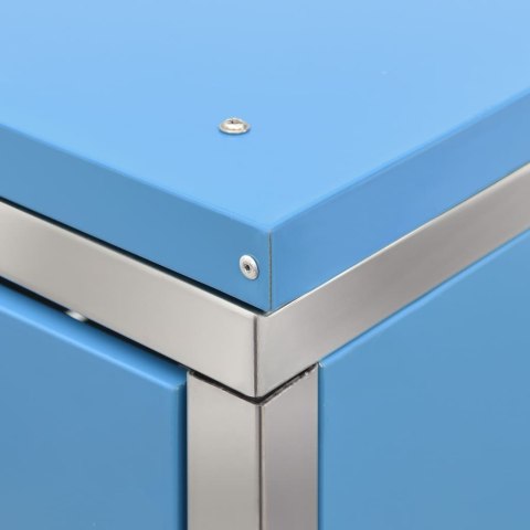 OSŁONA NA 2 KOSZE NA ŚMIECI 138X77,5X115,5CM STAL NIERDZEWNA