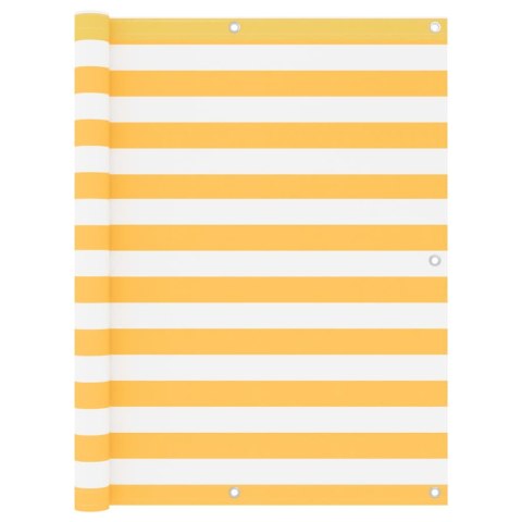 PARAWAN BALKONOWY BIAŁO-ŻÓŁTY 120X400CM WODOODPORNY