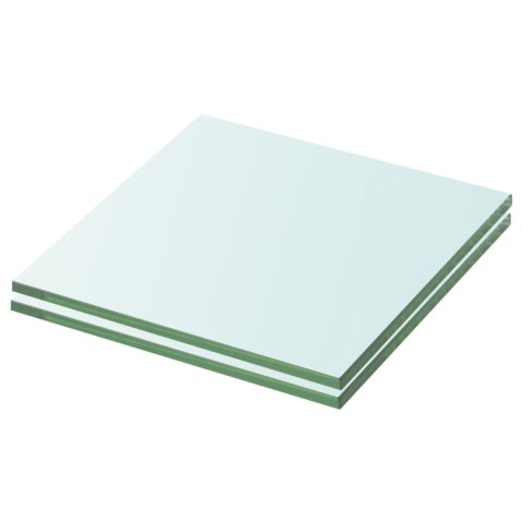 PÓŁKI 2 SZT SZKLANY PRZEZROCZYSTY PANEL 20X15CM