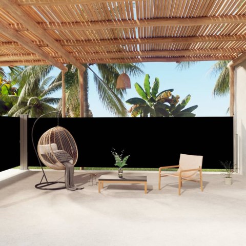 ZWIJANA MARKIZA BOCZNA OCHRONA PRZED SŁOŃCEM CZARNA 160X1000CM