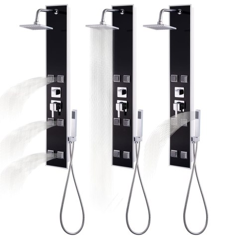 PANEL PRYSZNICOWY SZKŁO 18X42,1X120CM CZARNY