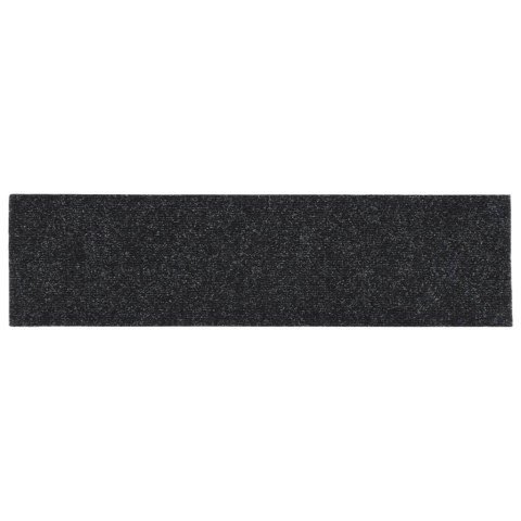 SAMOPRZYLEPNE NAKŁADKI NA SCHODY 15 SZT 76X20CM CZARNE