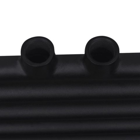 GRZEJNIK ŁAZIENKOWY PROSTY 600X764MM CZARNY