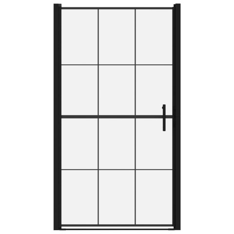 DRZWI PRYSZNICOWE HARTOWANE SZKŁO 100X178CM CZARNE