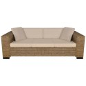 KANAPA OGRODOWA 3-OSOBOWA ZESTAW 8 ELEMENTÓW RATTAN