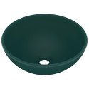 OKRĄGŁA UMYWALKA ŁAZIENKOWA 32,5X14CM MATOWA CIEMNOZIELONA
