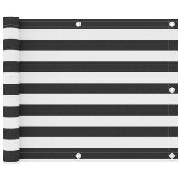 PARAWAN BALKONOWY ANTRACYTOWO-BIAŁY 75X400CM WODOODPORNY